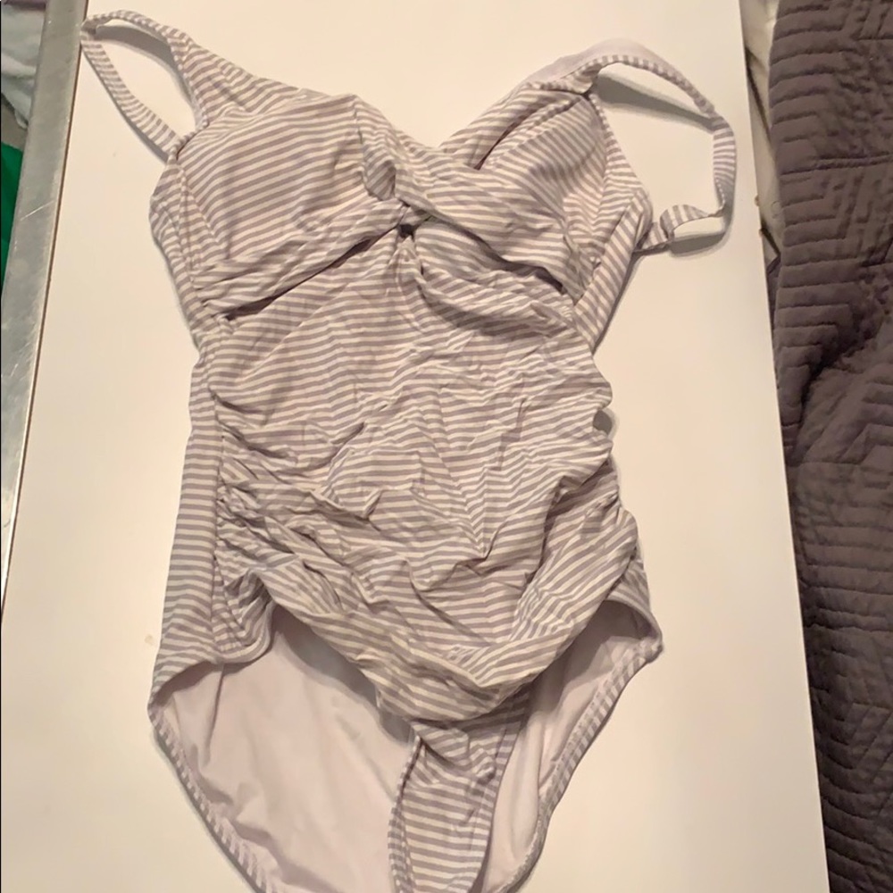 One pice striped swimsuit